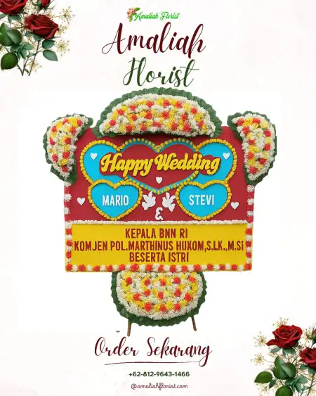 Papan Bunga Pernikahan Ngarip